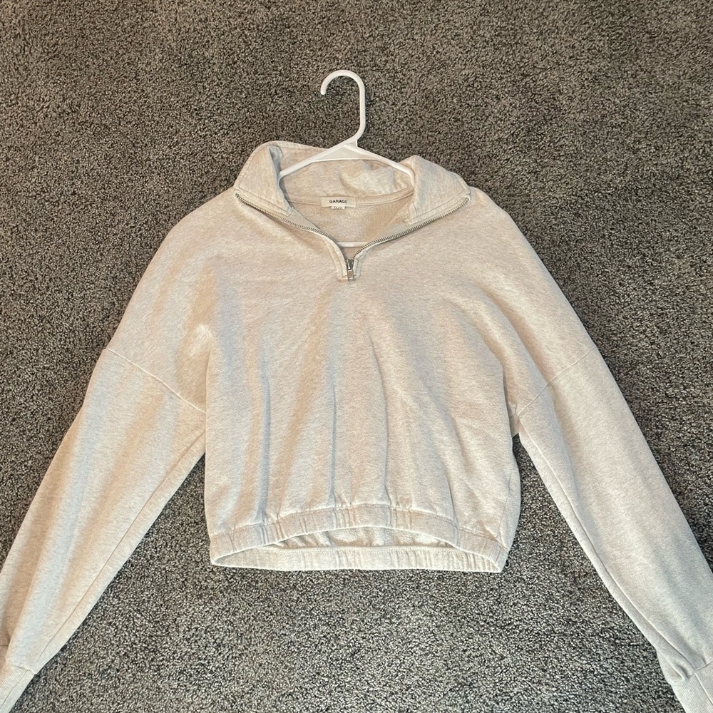 Garage cropped quarter zip